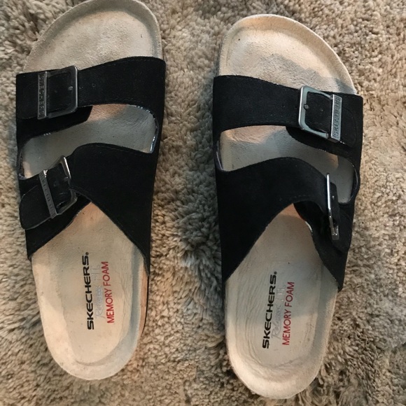 black memory foam sandals